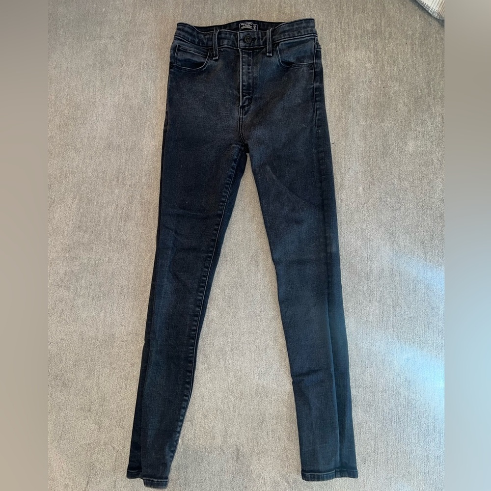 Abercrombie & Fitch- Simone High Rise Super Skinny Black Jeans